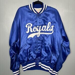 Vintage Kansas City Royals Felco XL Stadium Bomber Jacket Blue KC